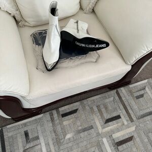 Calvin Klein Jeans White Ankle Boots